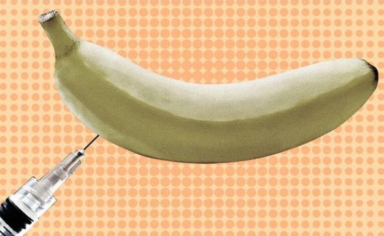 penis enlargement injection using banana as an example